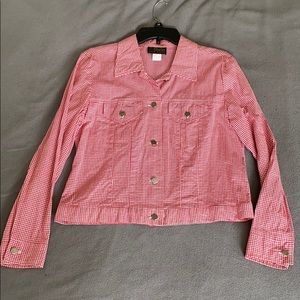 David Paul New York size small red white plaid